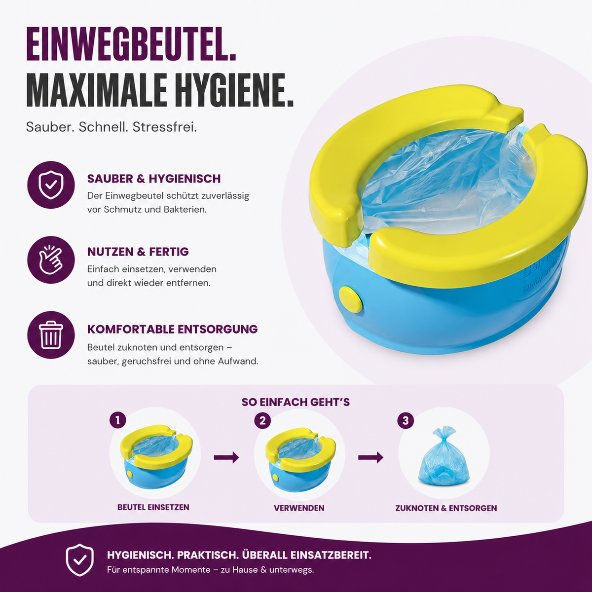 Tragbares Reise-Babytöpfchen – Für Abenteuer ohne Umwege